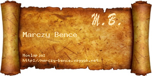 Marczy Bence névjegykártya